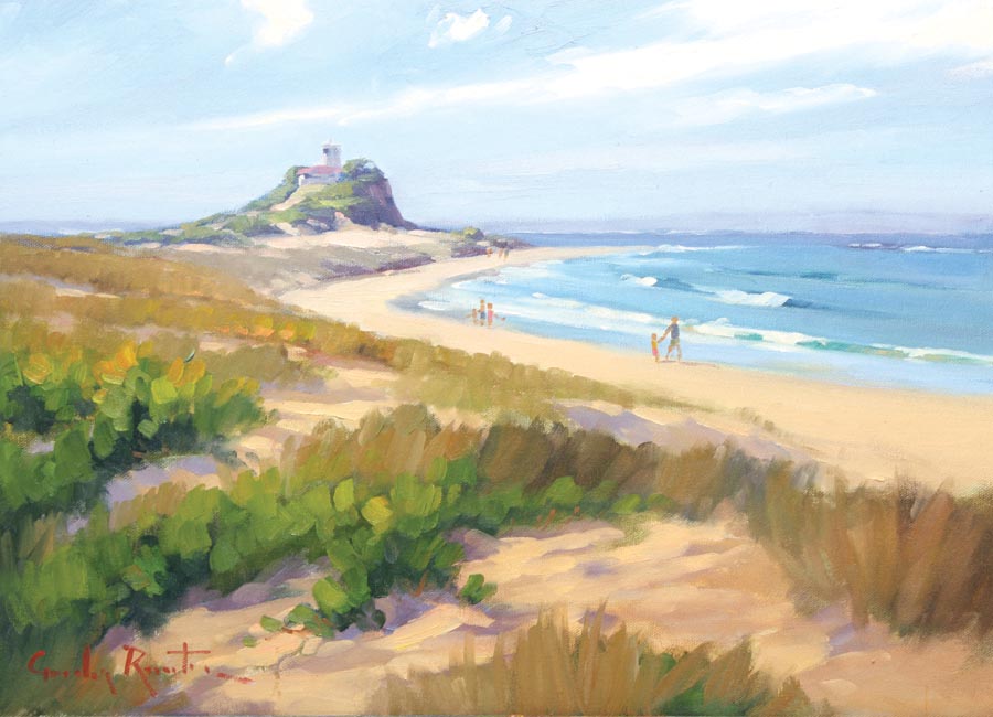 nobbys_beach_newcastle_landscape_artist_australian